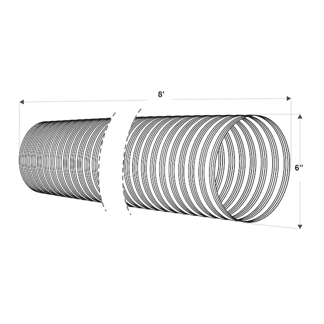 IMPERIAL 6-in x 96-in Aluminum Semi-rigid Duct