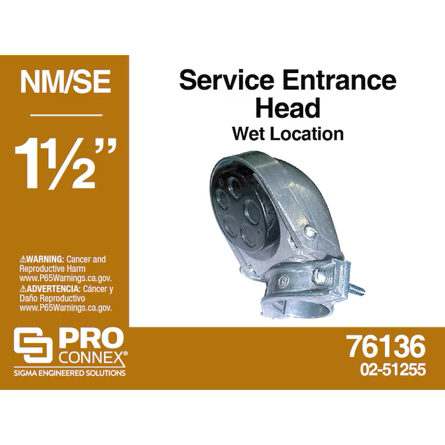 Sigma ProConnex 1-1/2-in Electrical (EMT) Rigid / IMC Aluminum Clamp-on Type Service Entrance Cap Conduit Fittings