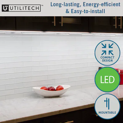 Barra de luz LED para debajo del gabinete, cableada, de 24 pulgadas Utilitech