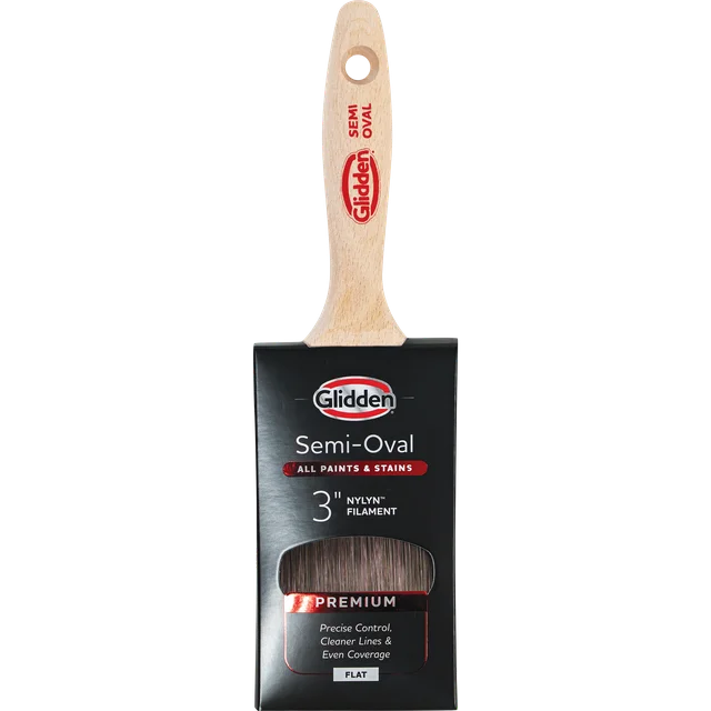 Glidden 3 in. Semi-Oval Flat Paint Brush