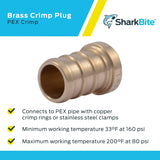 SharkBite 1/2 in. Brass Crimp Plug