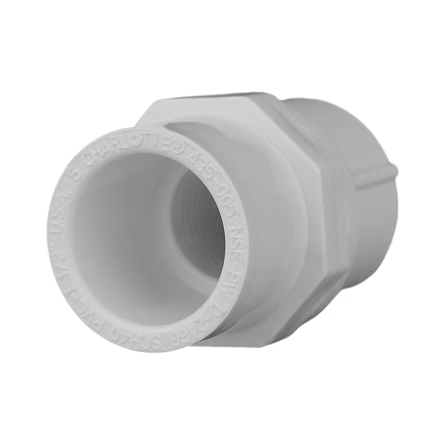 Charlotte Pipe Conector de PVC x hembra, 1-1/4 pulgadas, cédula 40