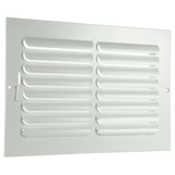 RELIABILT 12 x 8 in, 1 vía, acero curvado, blanco, para pared lateral o techo