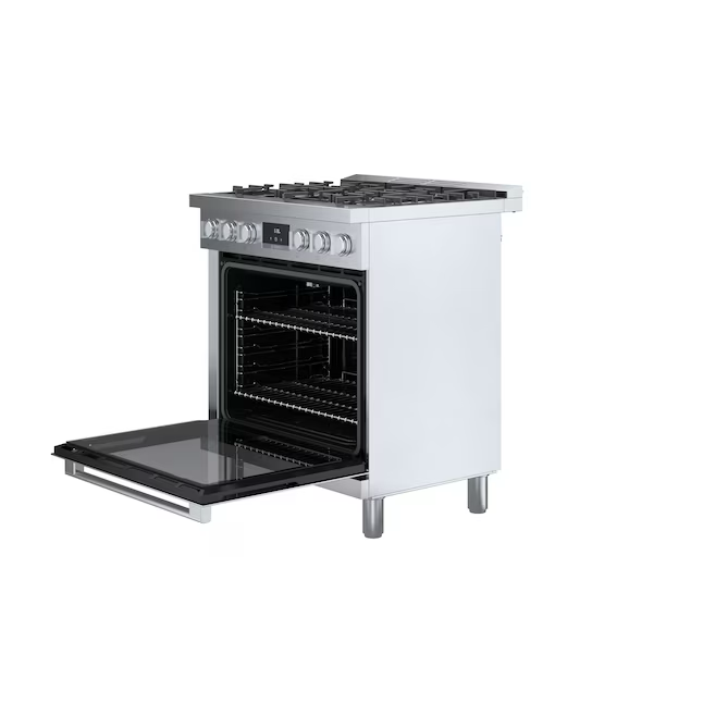 Bosch 800 Series Industrial Style 30-in 5 Burners 3.7-cu ft Freestanding Natural Gas Range (Stainless Steel)