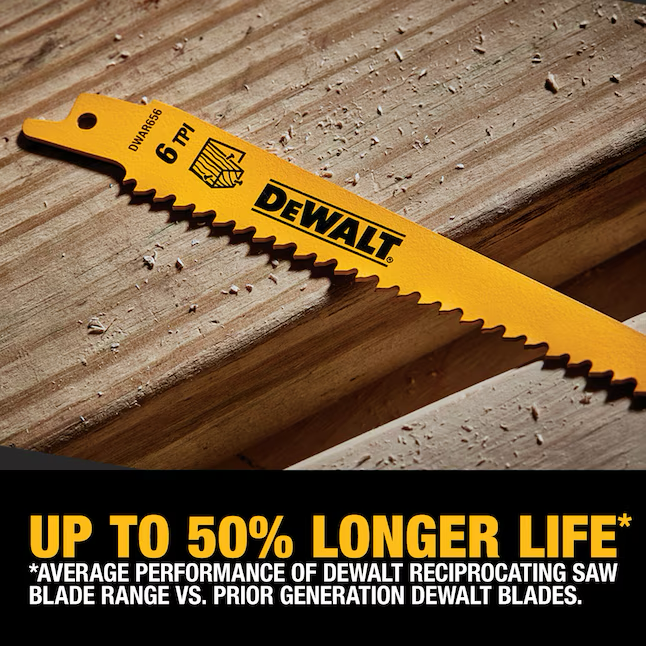 DEWALT Bi-metal 9-in 14 Tpi Metal Cutting Reciprocating Saw Blade