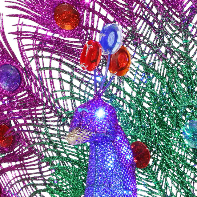 Holiday Living 3-ft LED Twinkling Peacock Decoration