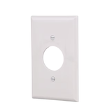 Eaton 1-Gang Midsize White Polycarbonate Indoor Round Wall Plate