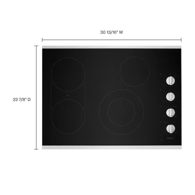 Maytag 30 Zoll 4 Elemente glatte Oberfläche (strahlend) Edelstahl Elektro-Kochfeld