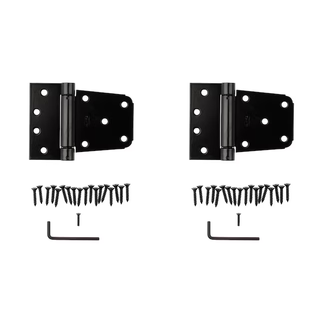 National Hardware 2-Pack 3-1/2-in Black Gate Hinge