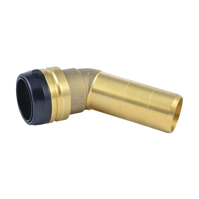 SharkBite 1-1/4 in. x 1-1/4 in. Brass Push 45° Street Elbow