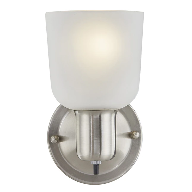 Project Source 4.52-in W 1-Light Brushed Nickel Wall Sconce