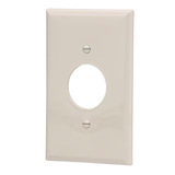 Eaton 1-Gang Midsize Light Almond Polycarbonate Indoor Round Wall Plate