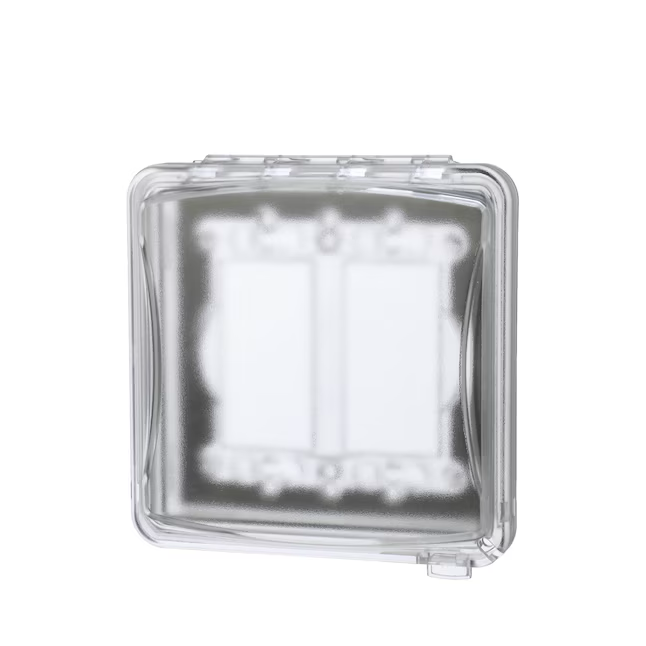 Hubbell 2-Gang Rectangle Clear Plastic Weatherproof Electrical Box Cover