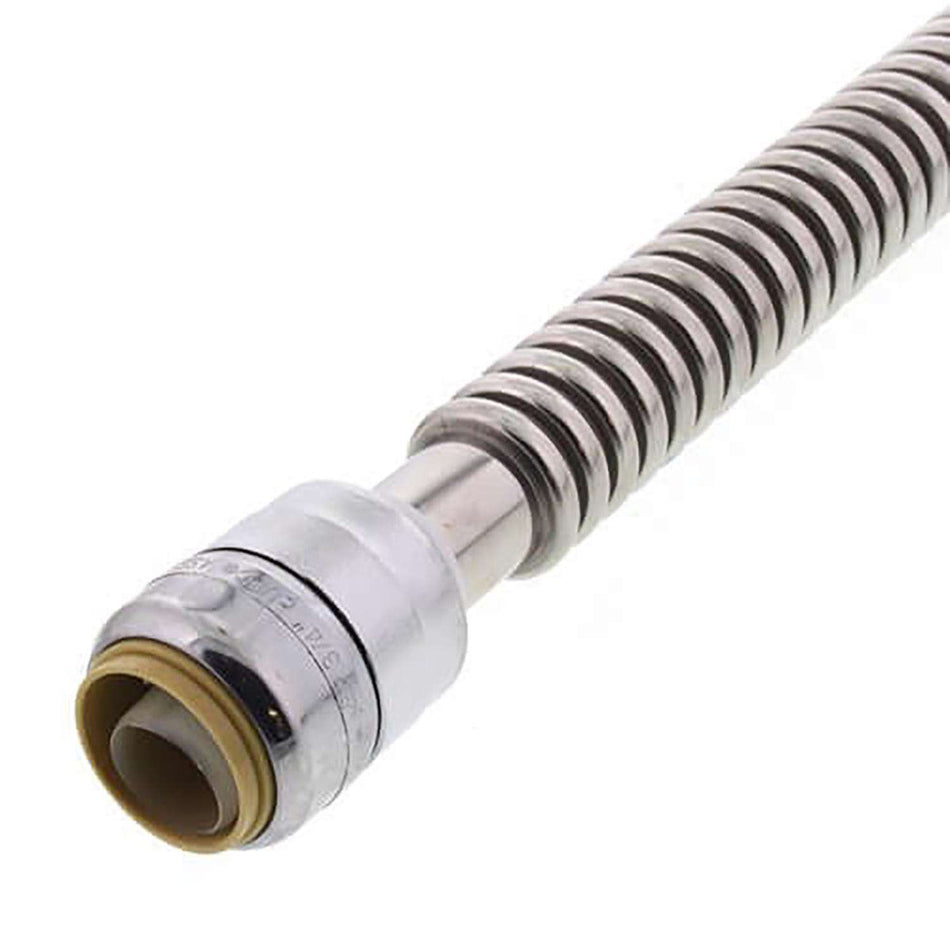 SharkBite Max 3/4 in. x 1 in. FIP Brass Push Corrugated Water Softener Connector (24 in. Length)