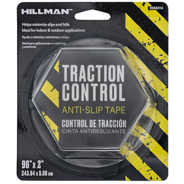 Hillman 2-in x 8-ft Black Tape Roll Anti-Slip Tape