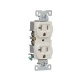 Eaton 20-Amp 125-volt Commercial Duplex Outlet, Light Almond