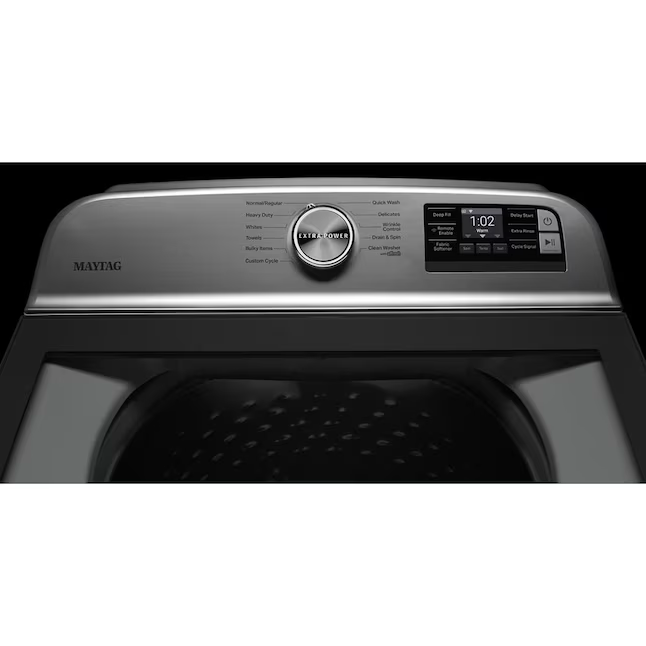 Lavadora de carga superior inteligente con agitador de alta eficiencia Maytag Smart Capable de 4.7 pies cúbicos (blanca)