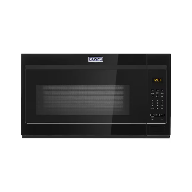 Maytag 1.7-cu ft 1000-Watt Over-the-Range Microwave (Black)