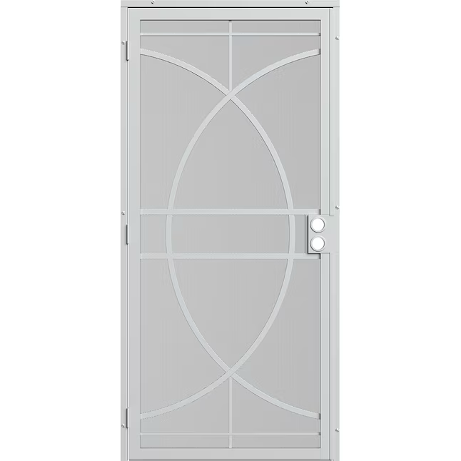 RELIABILT Rio 36-in x 81-in White Steel Surface Mount Security Door with Black Screen