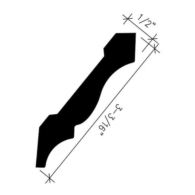 Intelplast Group Building Products Moldura de corona de poliestireno terminada de 3-3/16 pulgadas x 8 pies