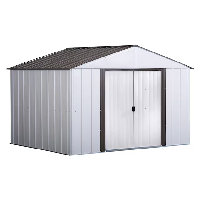 Arrow 10-ft x 8-ft High Point Galvanized Steel Storage Shed