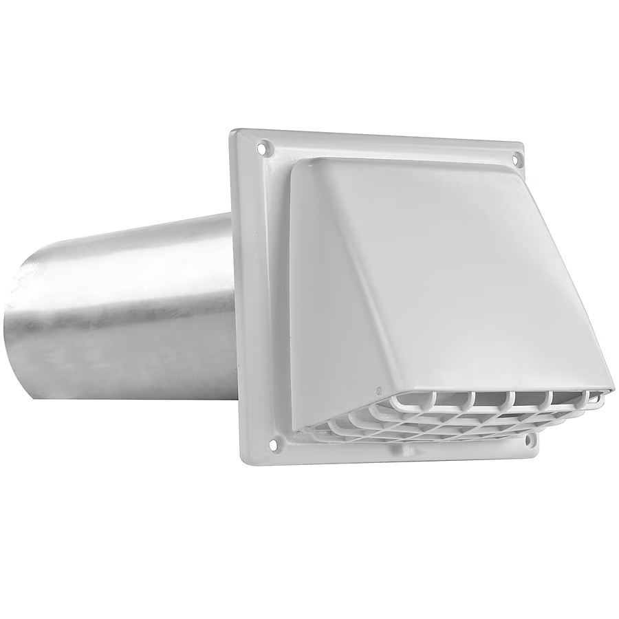 IMPERIAL 4-in Dia Plastic Preferred with Guard Dryer Vent Hood