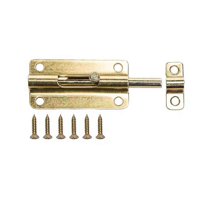 RELIABILT 4-in Polished Brass Steel Barrel Bolt