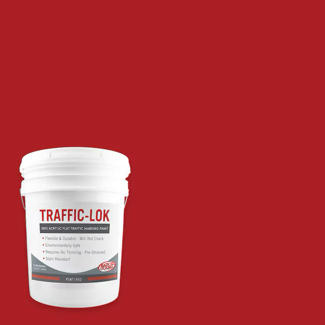 RainguardPro Traffic-Lok Red/Flat Acrylic Striping Paint