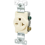 Eaton 20-Amp 250-volt Commercial Round Outlet, Light Almond