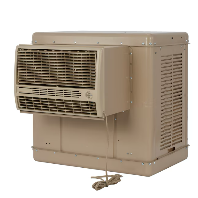 Essick Air 3300-CFM Enfriador evaporativo de ventana para exteriores de 2 velocidades para 900 pies cuadrados (motor incluido)