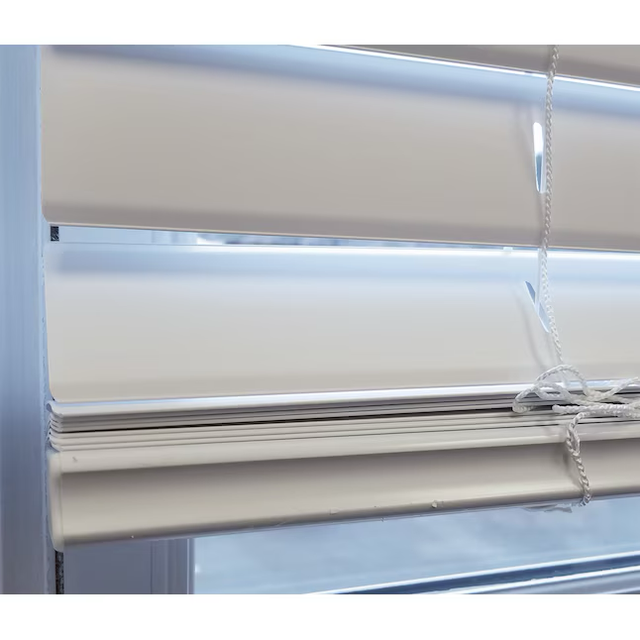 Project Source Premium 2-in Slat Width 35-in x 72-in Cordless White Vinyl Room Darkening Horizontal Blinds