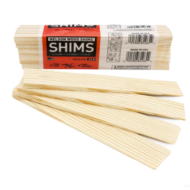 Nelson Wood Shims 0.3125-in x 1.375-in x 7.875-in 12-Pack Pine Wood Shim