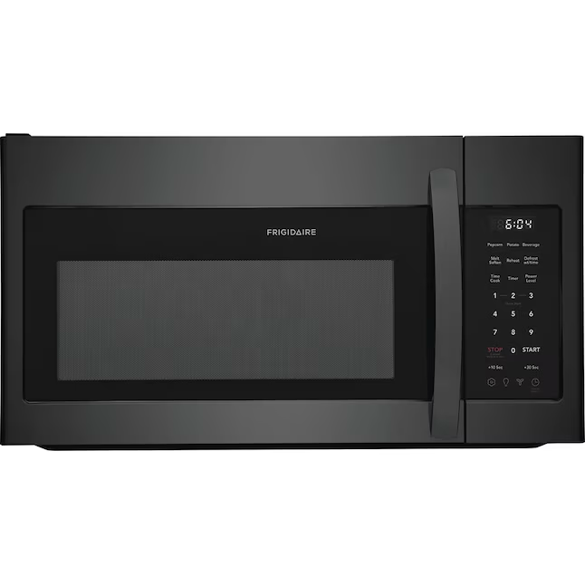 Microondas para colocar sobre la cocina Frigidaire de 1.8 pies cúbicos y 1000 vatios (acero inoxidable negro)