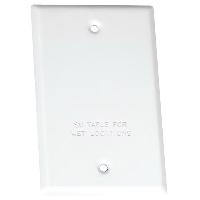 Sigma Engineered Solutions 1-Gang Rectangle White Metal Weatherproof Electrical Box Cover