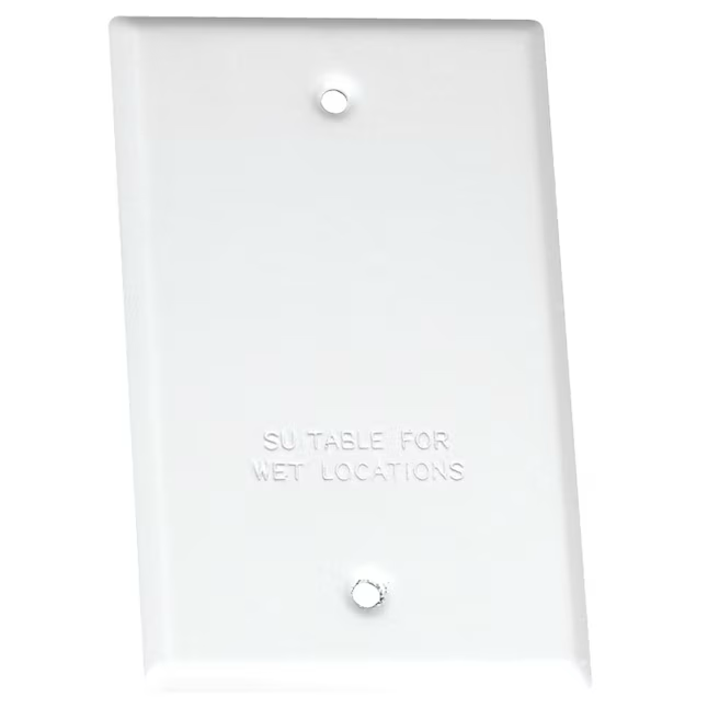 Sigma Engineered Solutions 1-Gang Rectangle White Metal Weatherproof Electrical Box Cover