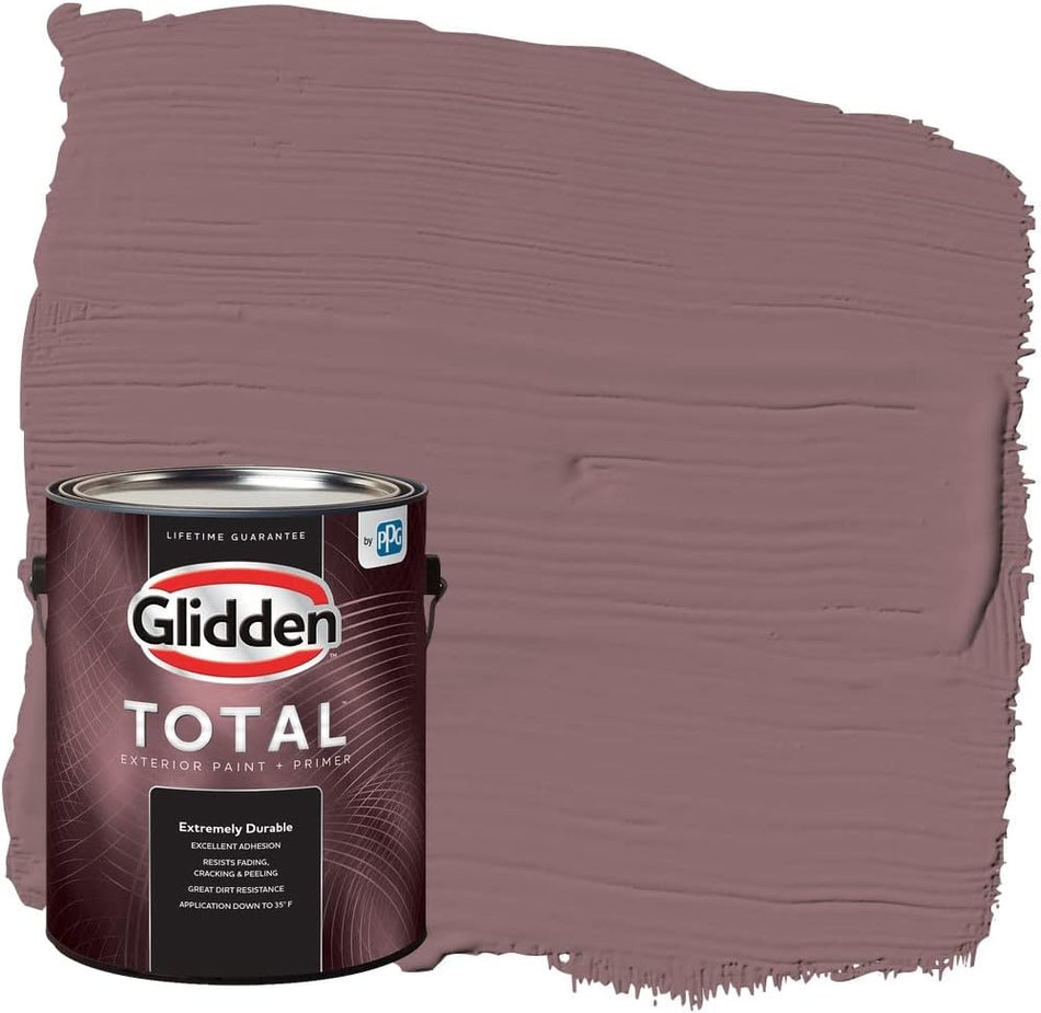 Glidden Total Exterior Paint &amp; Primer Semi-Gloss, Chocolate Sparkle