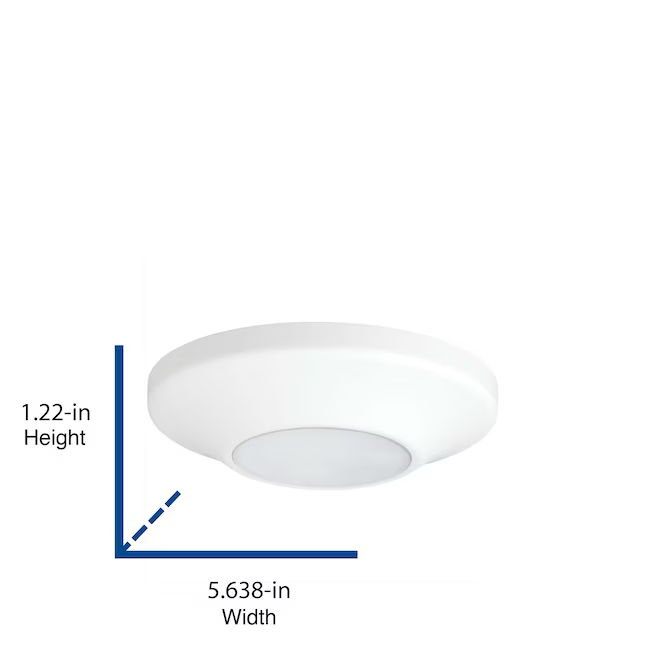 Progress Lighting 1-Light 5.63-in White LED Flush Mount Light ENERGY STAR