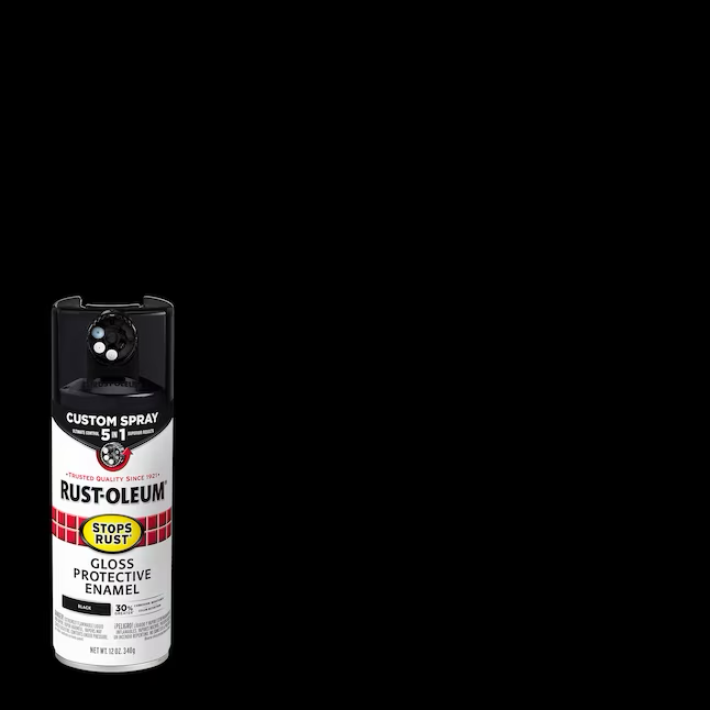 Rust-Oleum Stops Rust Custom Spray 5-in-1-Packung glänzende schwarze Sprühfarbe (Nettogewicht: 12 oz)