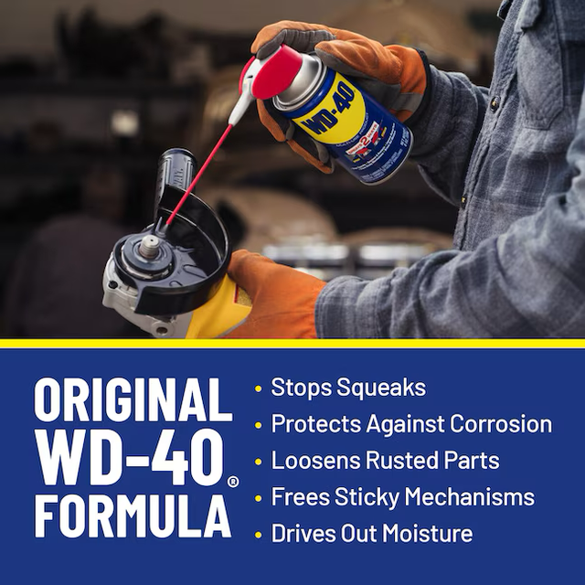 WD-40 Original WD-40 Formula, Multi-Purpose Lubricant 8-fl oz Spray with Smart Straw, Convenient Twin Pack