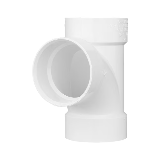 Charlotte Pipe 2-in x 2-in PVC DWV Hub Sanitary Tee for Non-Potable Water Applications