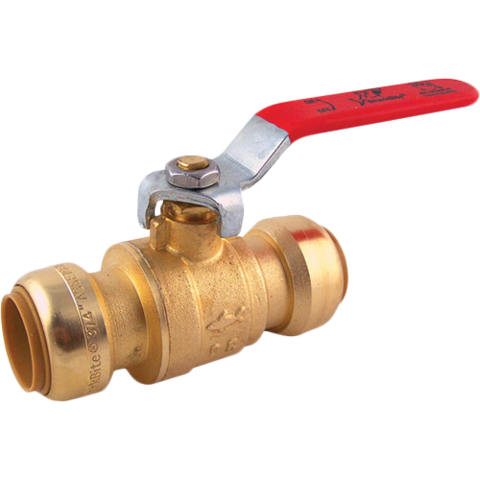 SharkBite 1/2 in. Brass Push Ball Valve