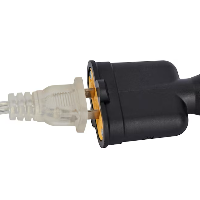 Project Source 15-Amp 125-Volt NEMA 1-15r 2-wire General-duty Straight Connector, Black