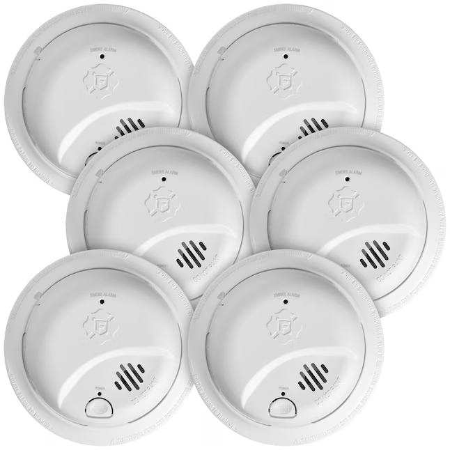 First Alert BRK 10-Year Battery 6-Pack Hardwired Ionization Sensor Smoke Detector