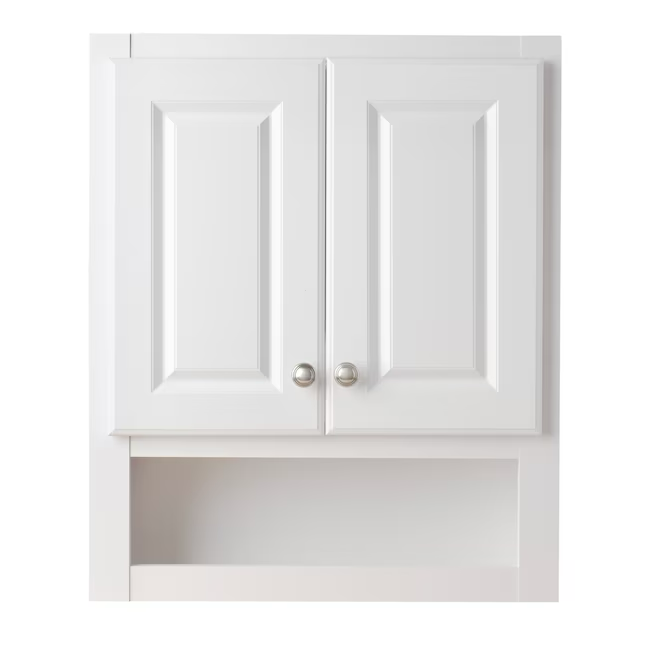 Project Source 23.25-in x 28-in x 7-in White Bathroom Wall Cabinet