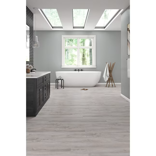 Style Selections Charleston Oak 12-mil x 7-in B x 48-in L Wasserdichter ineinandergreifender Luxus-Vinyldielenboden