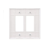 Eaton 2-Gang Jumbo Size White Plastic Indoor Decorator Wall Plate