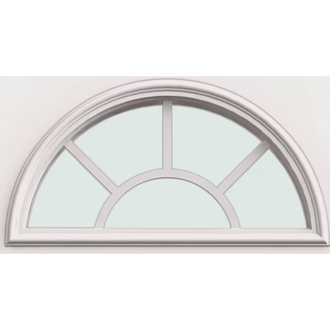 RELIABILT Sunburst 36-in x 80-in Steel 1/4 Lite Right-Hand Inswing Primed Prehung Single Front Door Insulating Core