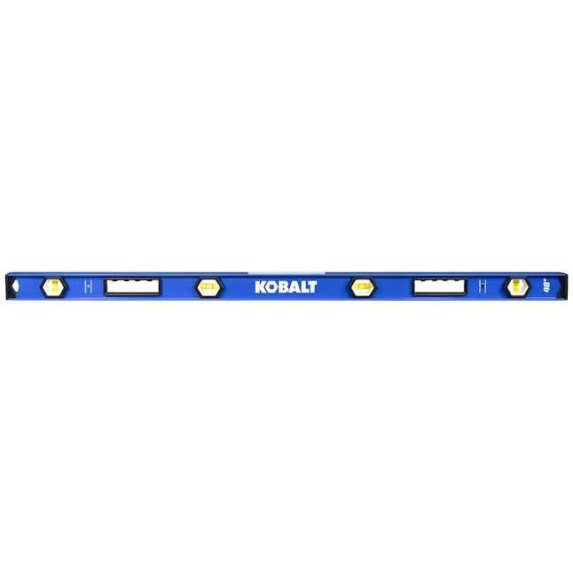 Kobalt Aluminum 48-in 4 Vial I-beam Level