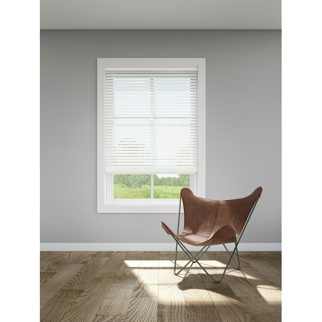 LEVOLOR Trim+Go 2-in Slat Width 31-in x 72-in Cordless White Faux Wood Room Darkening Horizontal Blinds