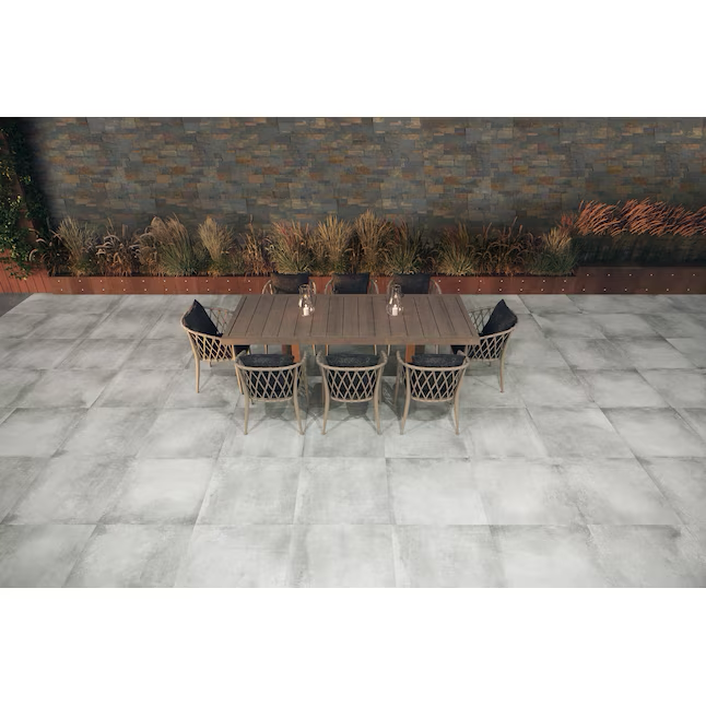 Satori 24-in L x 24-in W x 0.79-in H Square Formafuse Zinc Porcelain Paver